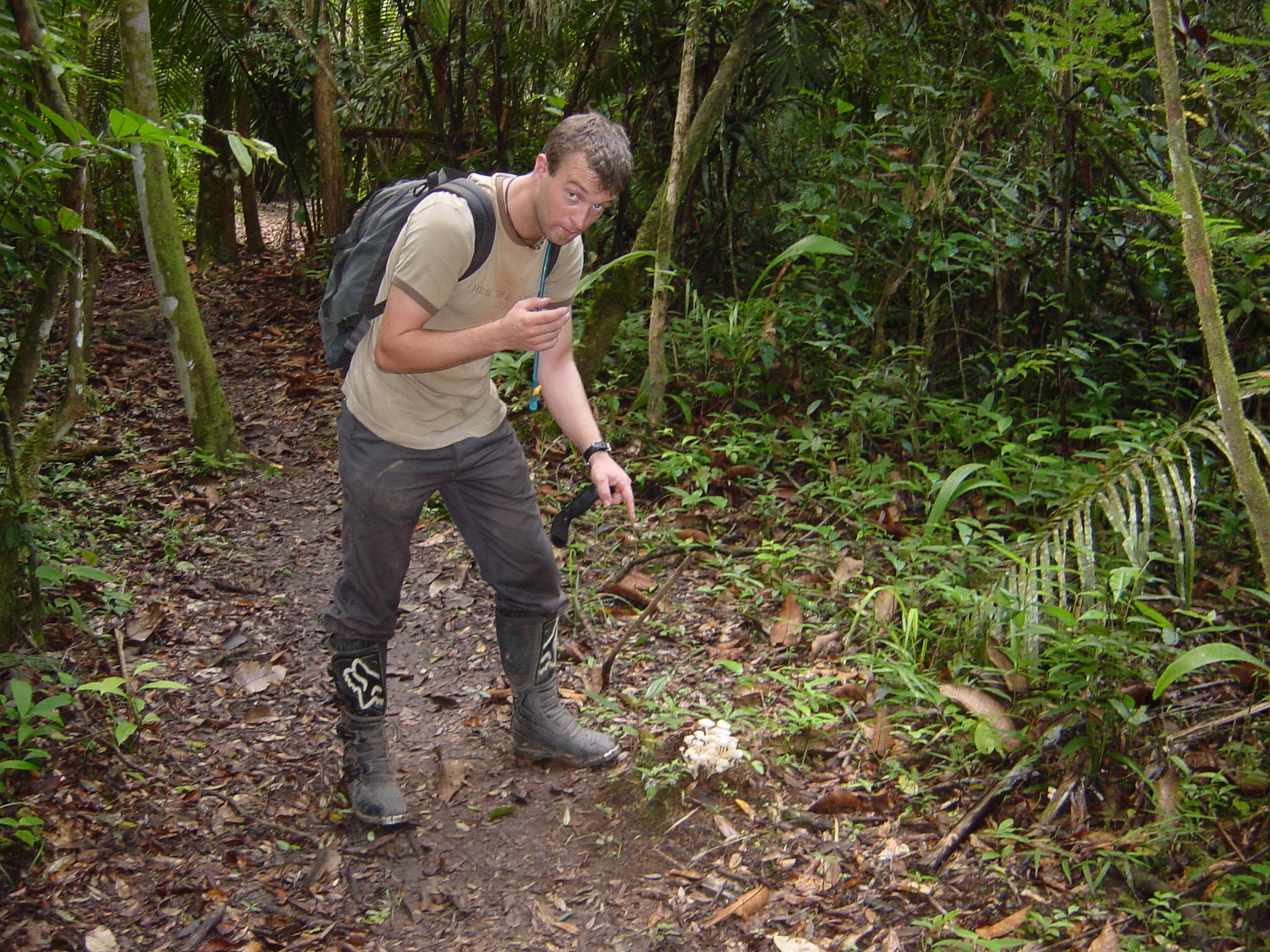 Hiking in motorbike boots is not a great idea
