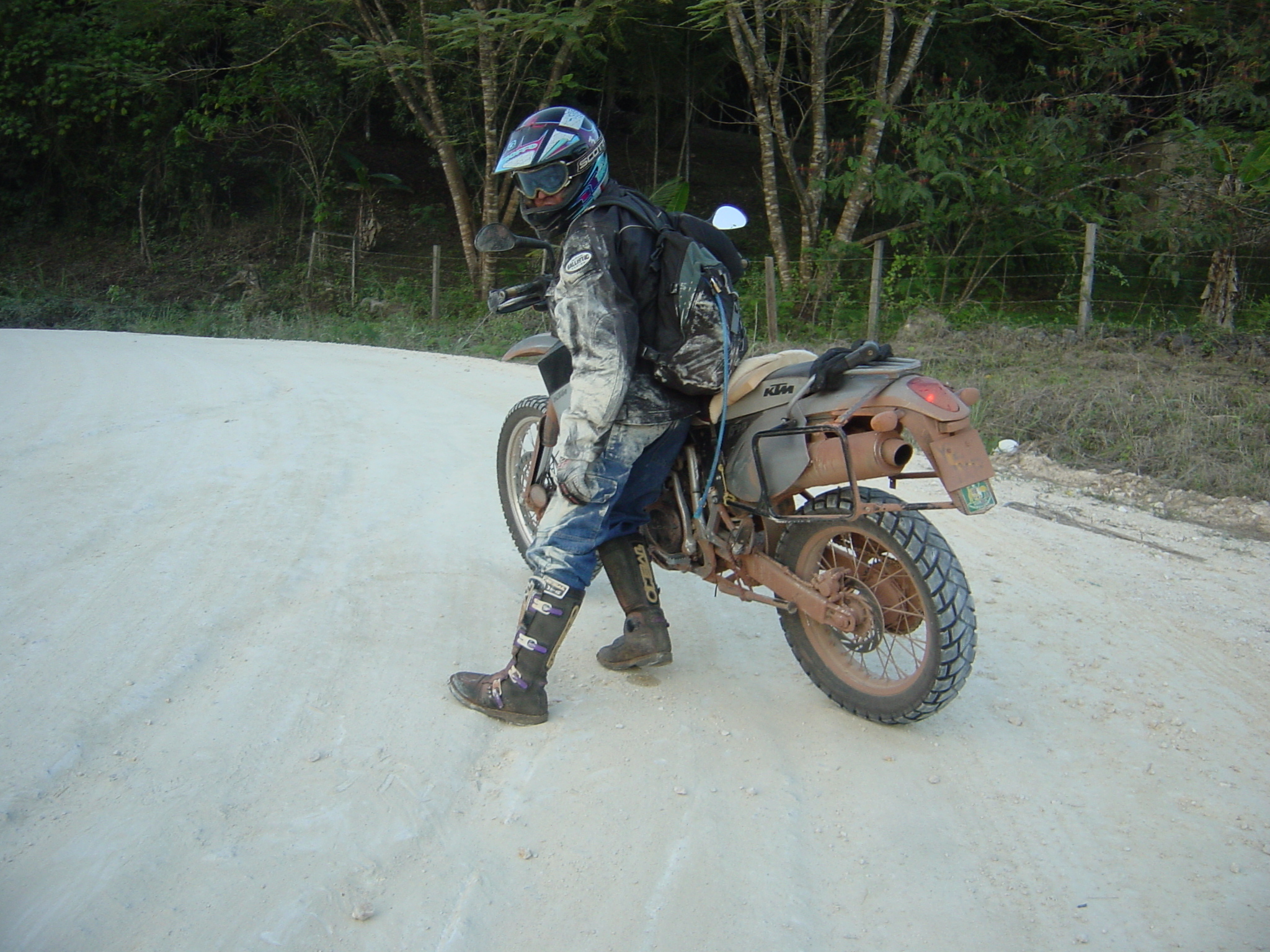 Boxy throwing Jamie's bike around.... wait wait, Boxy, let me get a photo first... ok, now are you ok?