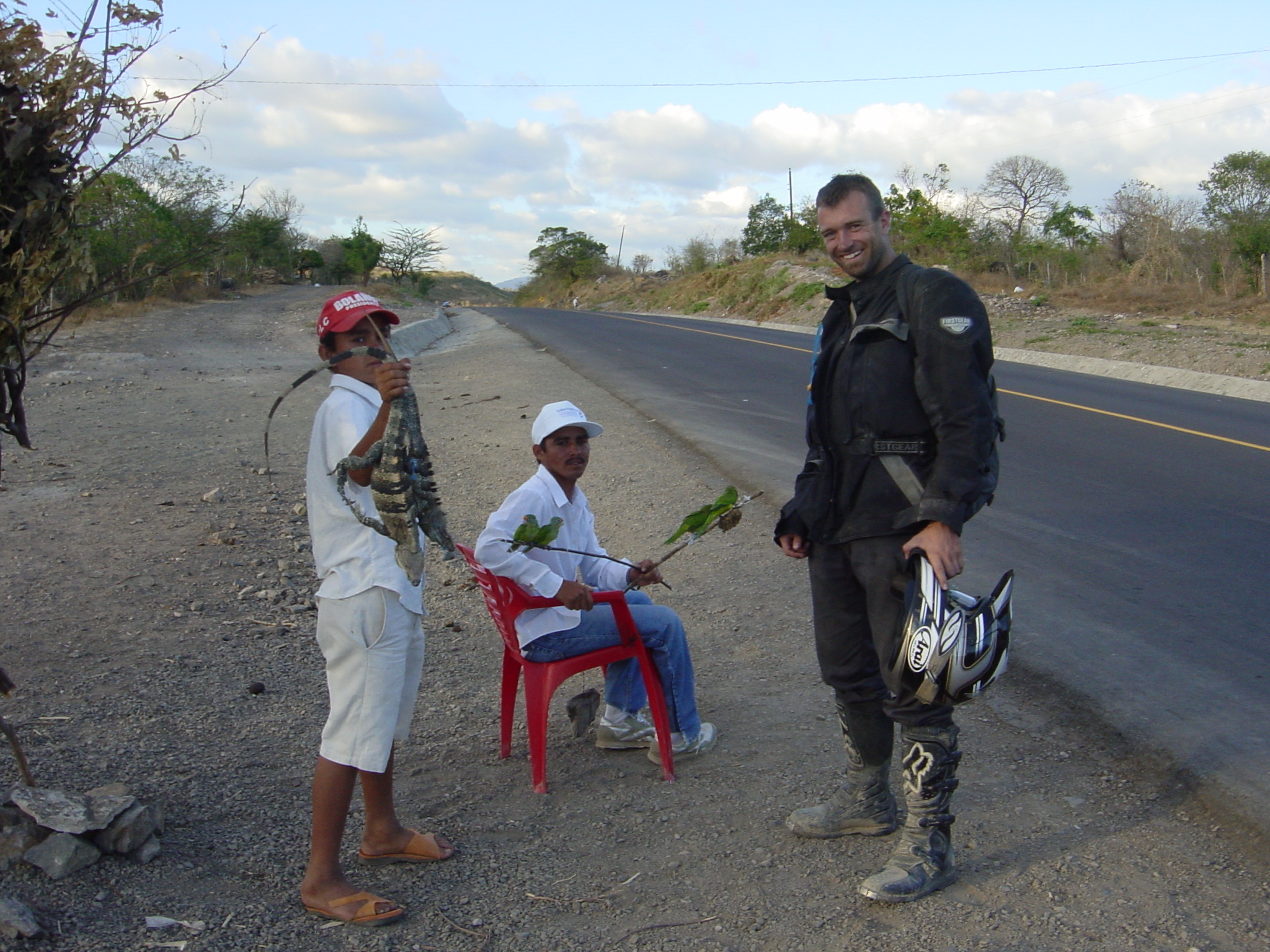 We managed to get the little boy down to $7 USD for the pair of lizards, but had problems keeping them on the bike.