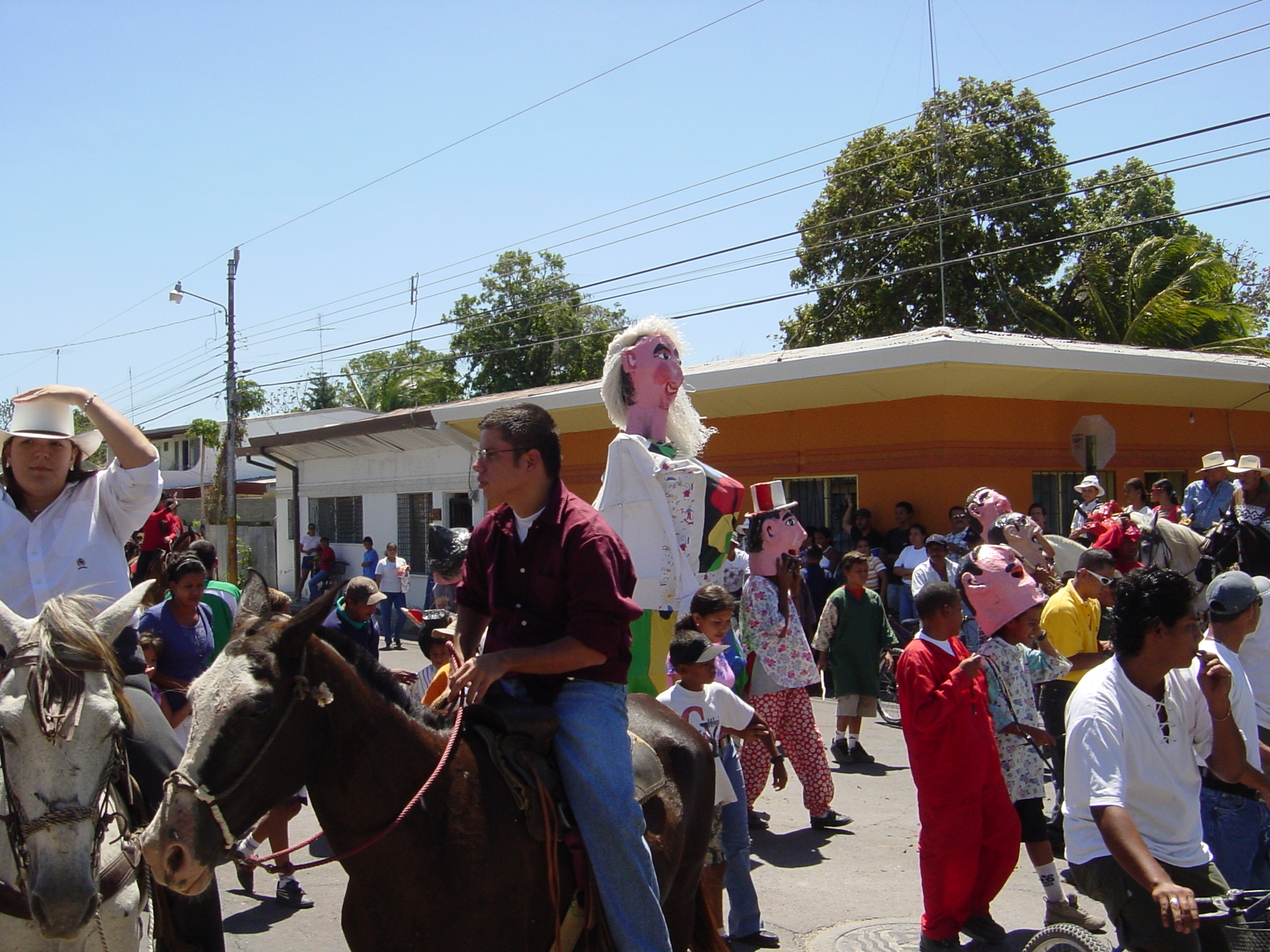 Costa Rica parade - there are so many cowboys in thi spalce