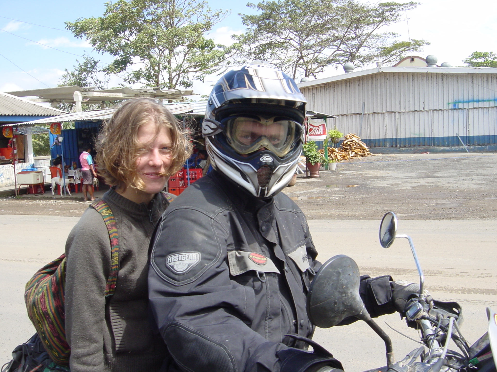 The Swiss girl who we gave a lift to Costa Rica, as they were running away from locals who were trying to rob them