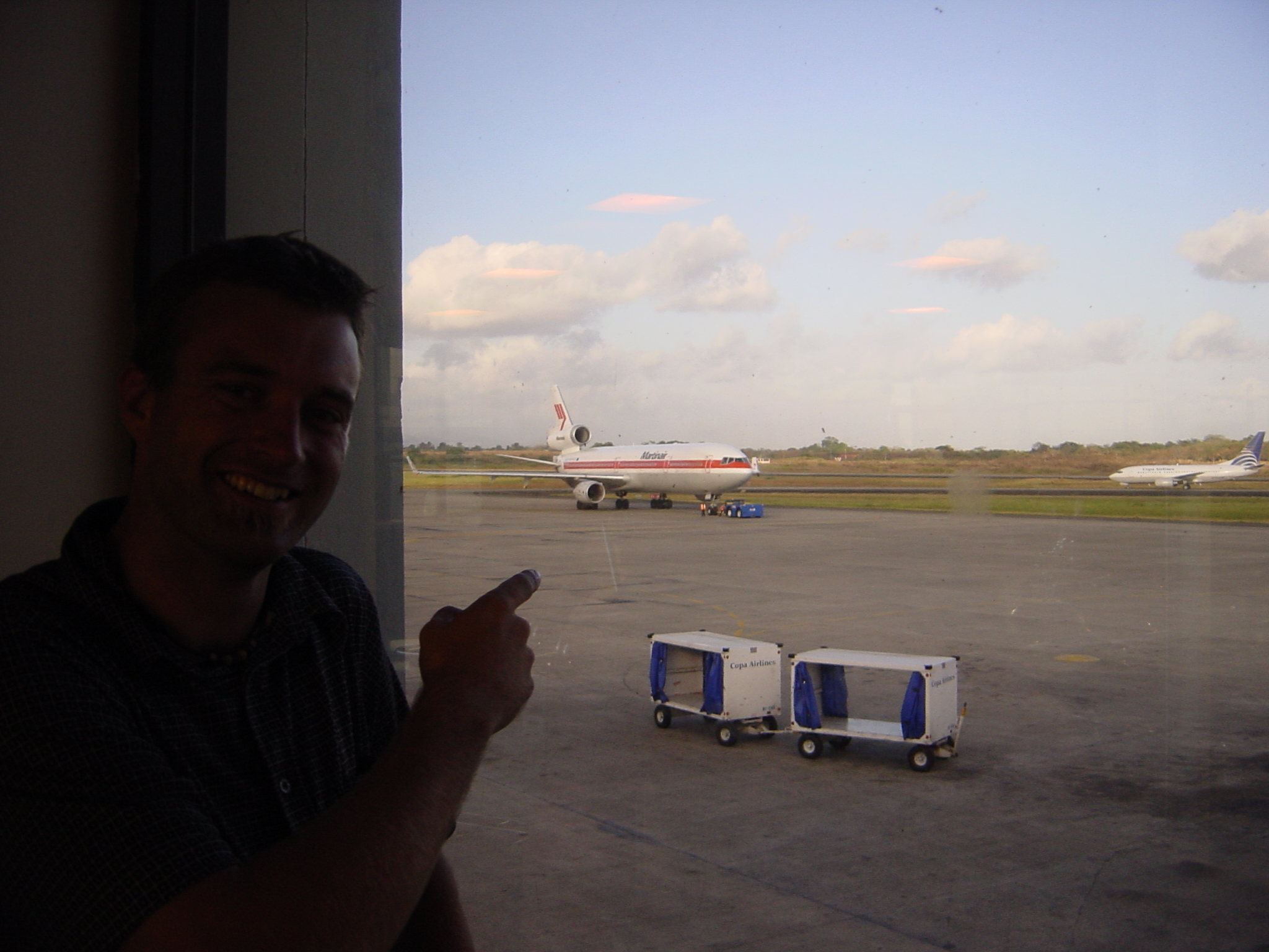 Our flight to Quito, our bikes are on another plane