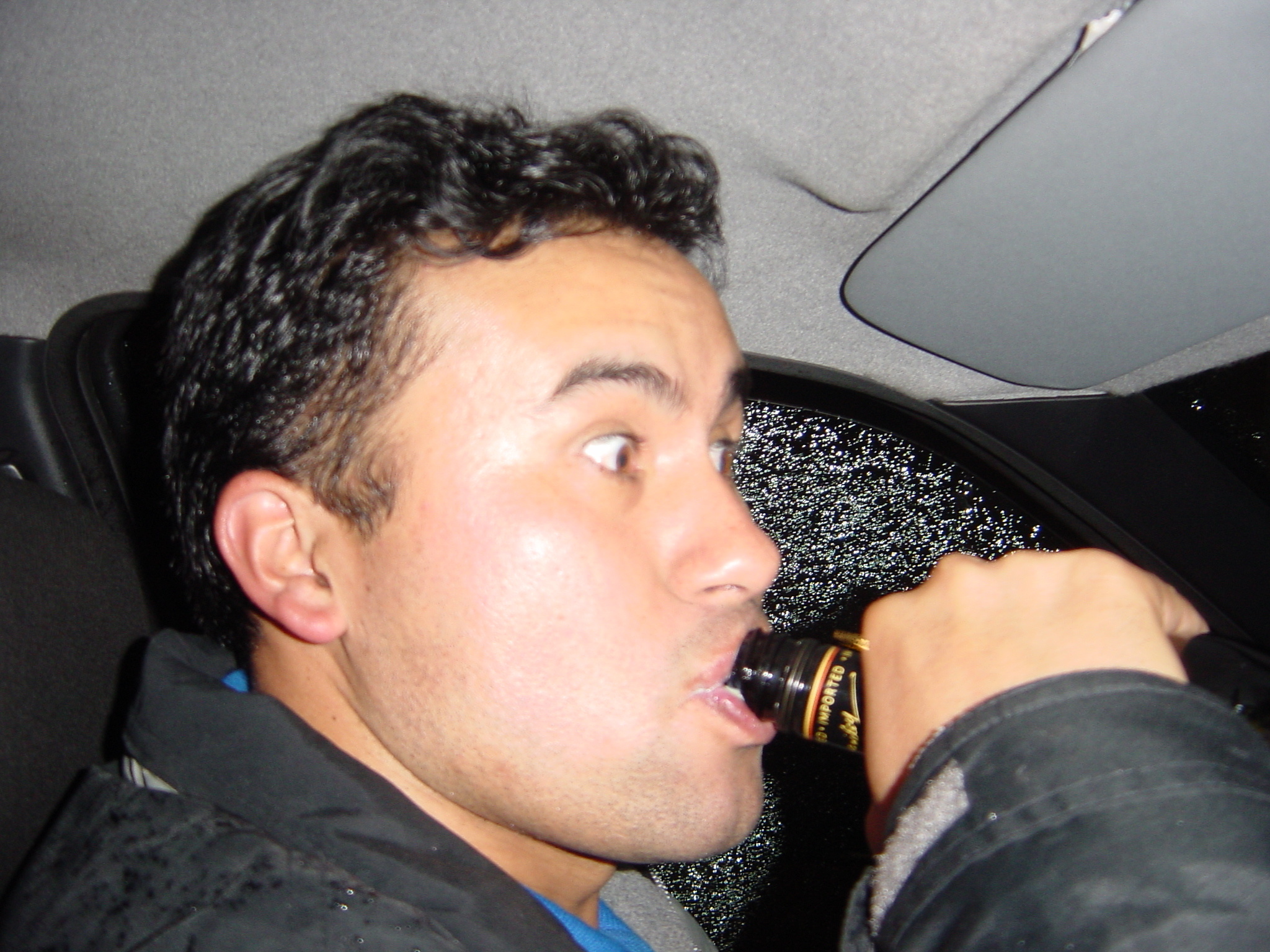 Our taxi driver was so nervous about being in the presence of great celebrities he felt it necessary to have a couple of cheeky swigs of Baileys to calm his nerves