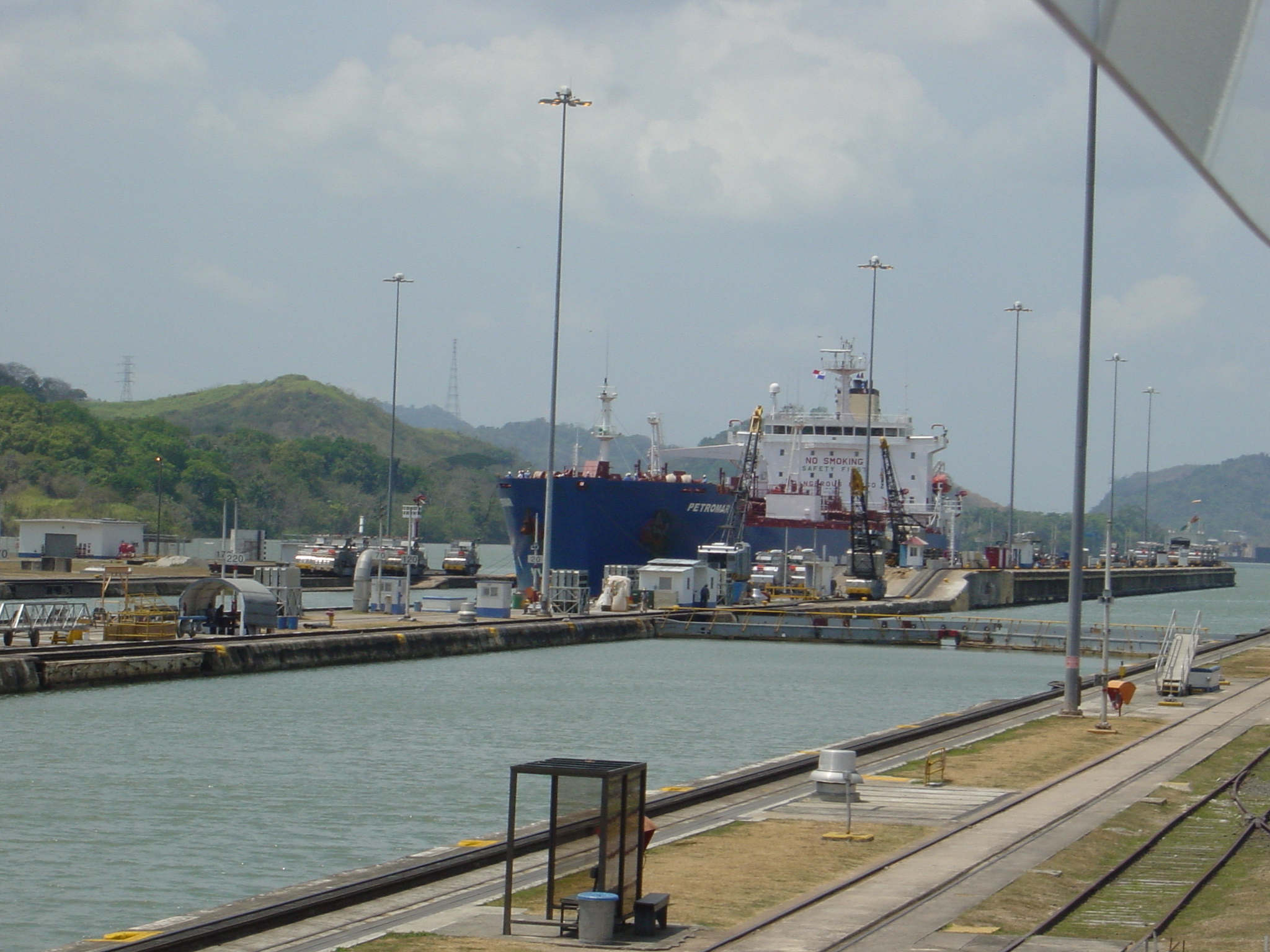 Panama Canal - Miraflores locks (the second largest) 