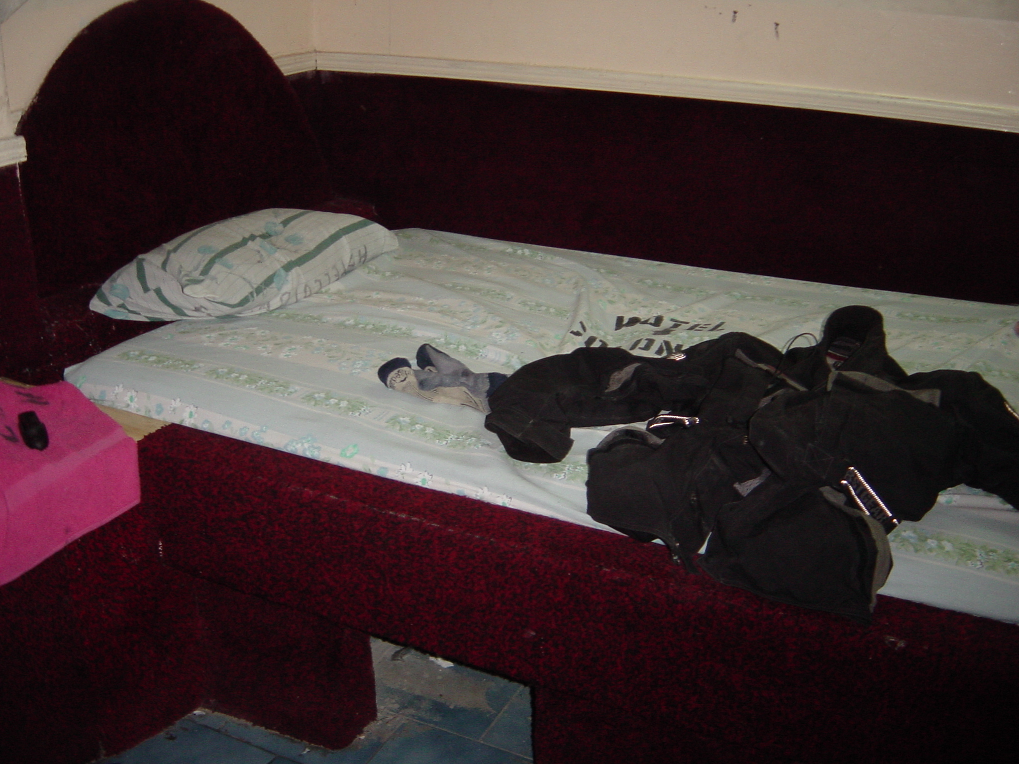 Our high-class hotel, suit laid out for tomorrow's work.