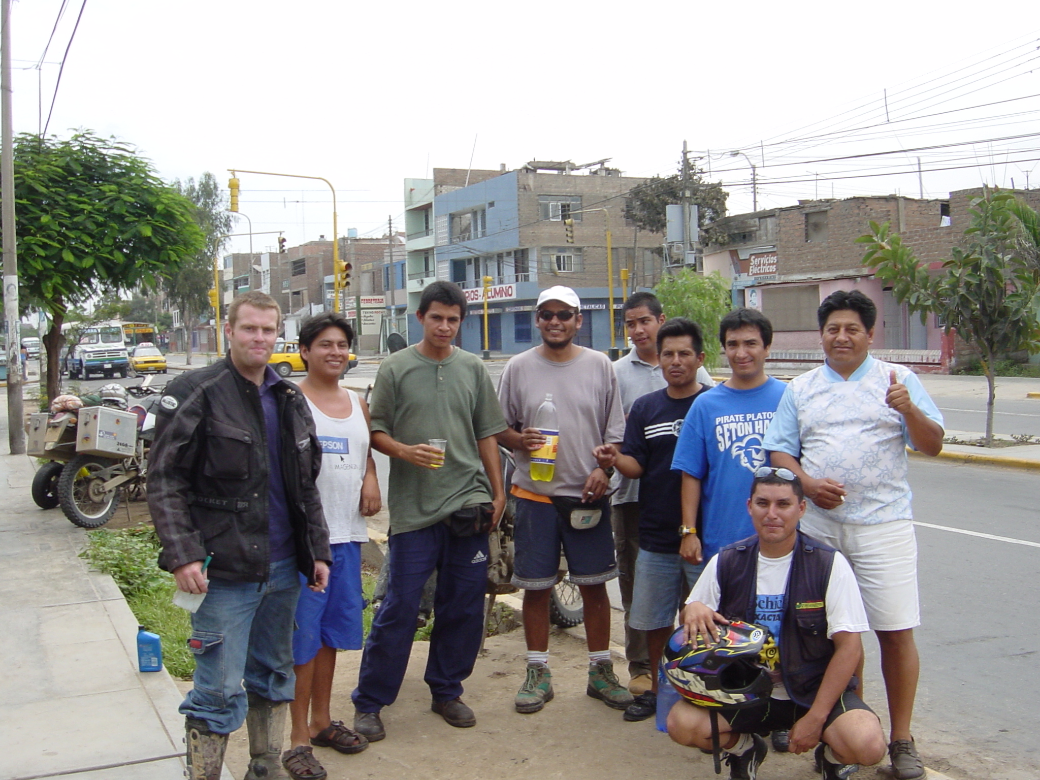Some bike enthusiasts who wanted to pull apart and rebuild the KTM's; we just wanted to borrow a spanner.