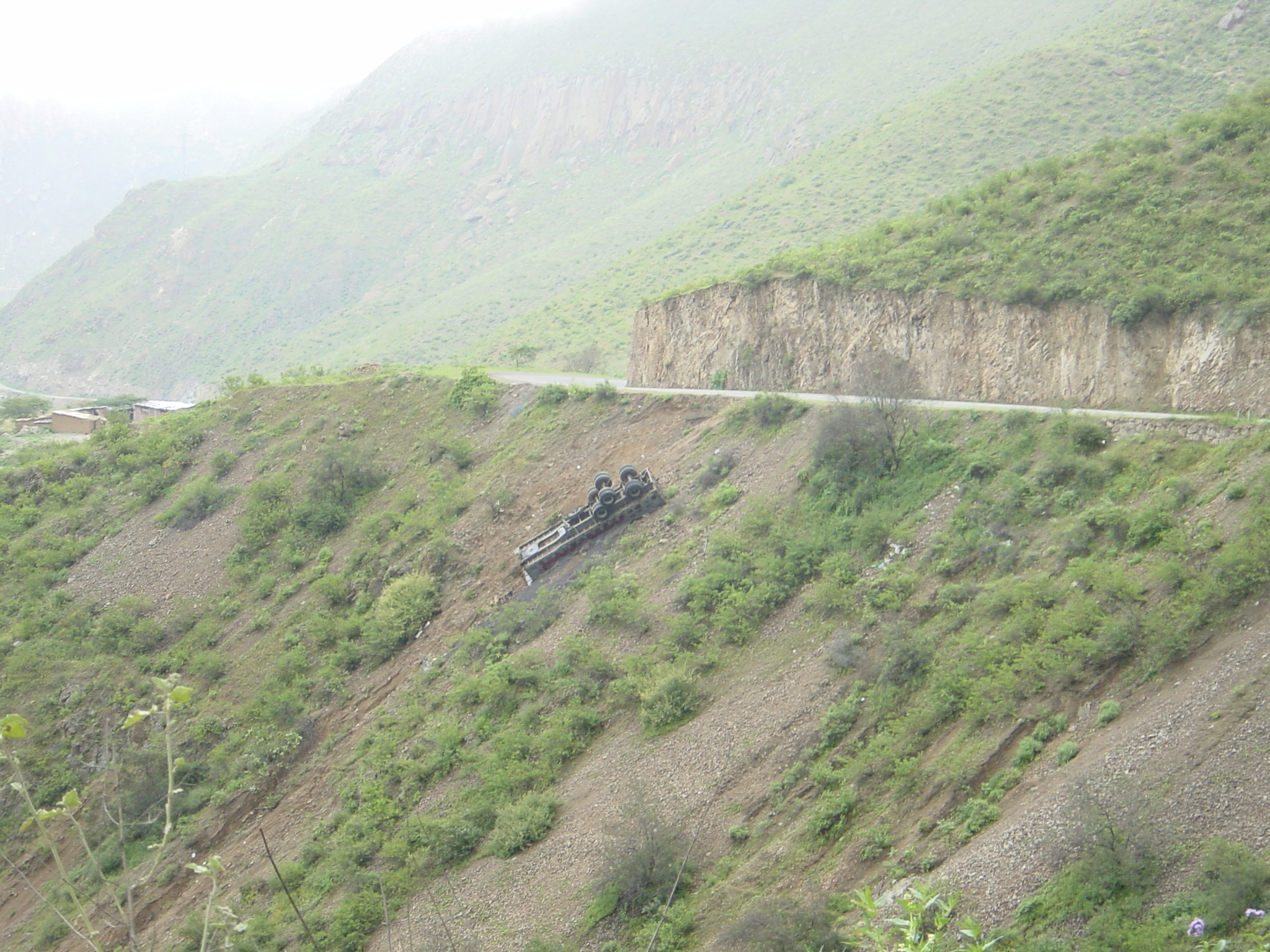 This was the trailer of the semi, the cabin was in the bottom of the valley.
