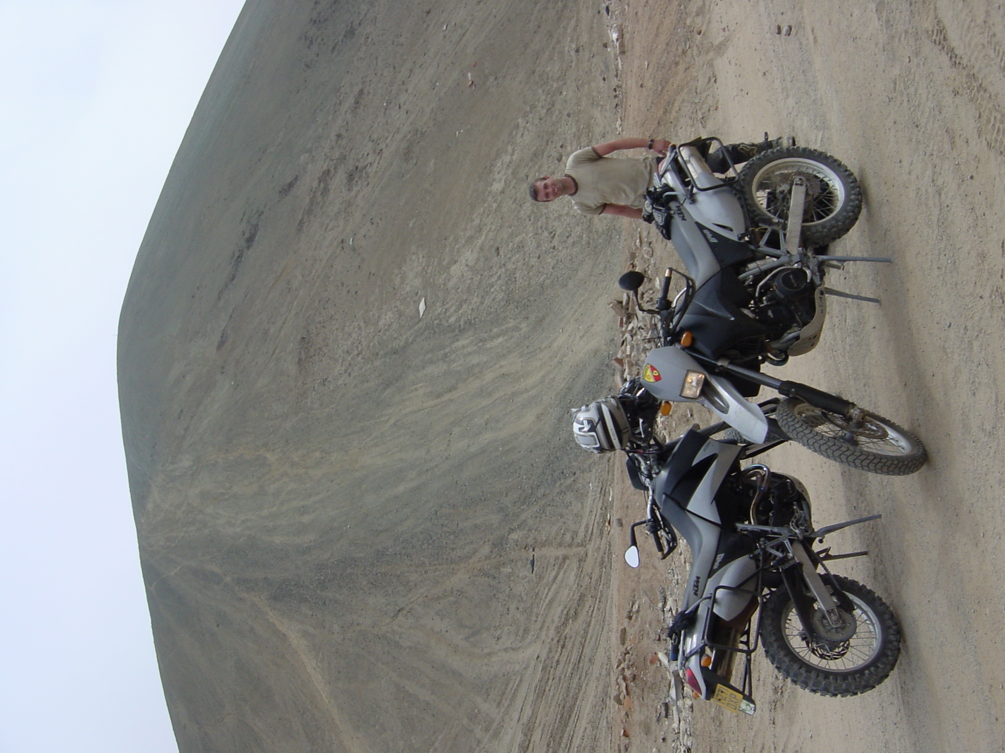Marty and the cause of the Goneriden crew's embarrassment. - it's lots steeper than the photo shows, believe us.