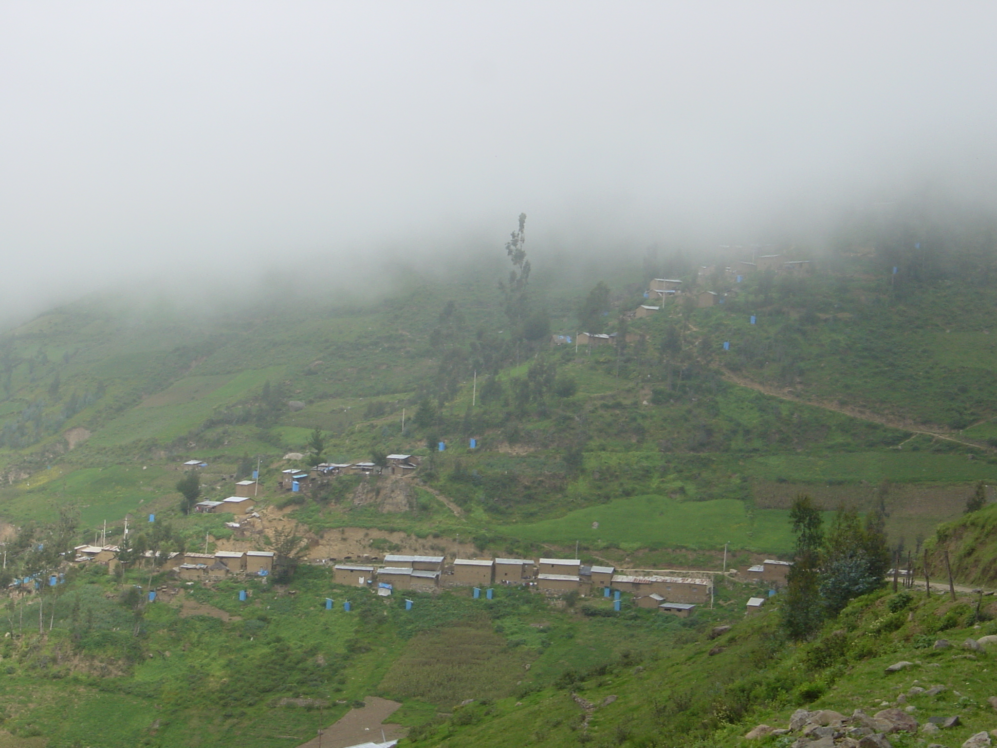 No need to ask where the closest outdoor dunny is in this village, unless you are colour blind, maybe.