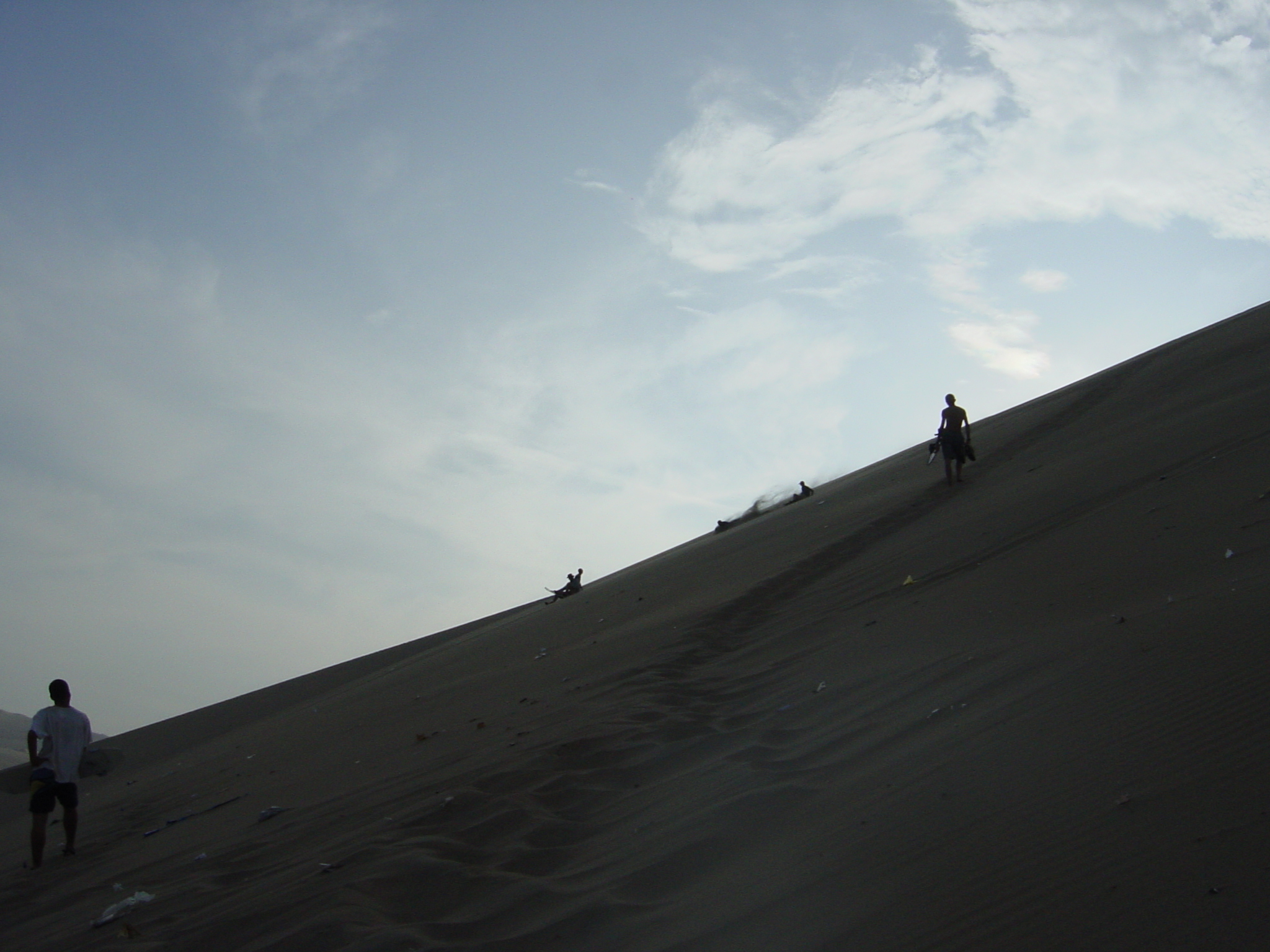 walking up the dunes is hard