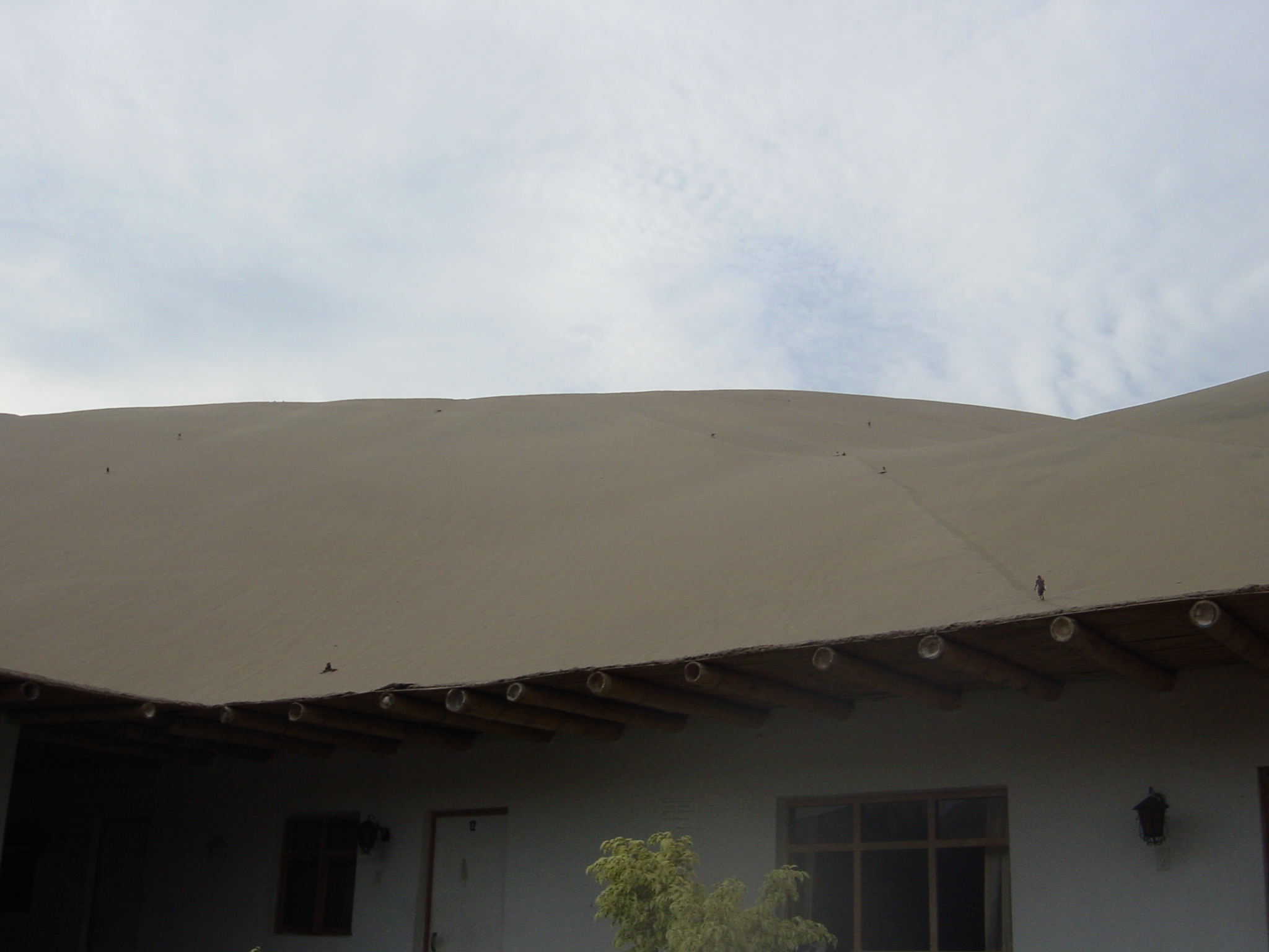you can see the sand dune from the pool, beer in hand