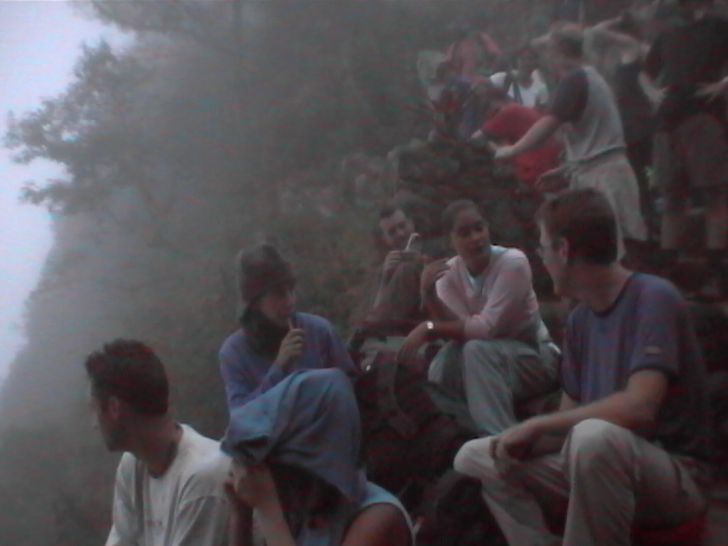 After getting up at 3:30am and walking for 2 hours in the dark, we were presented with the magical view of fog.