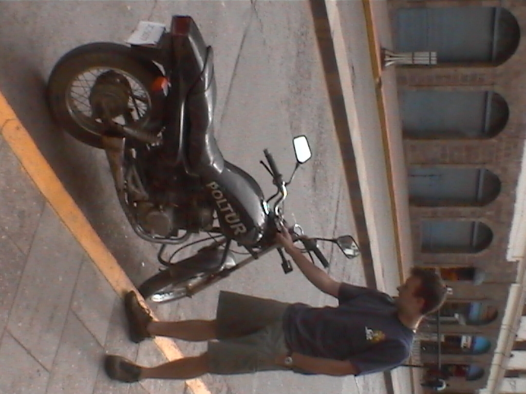 Bald tyres, muffler held on by string, and the key replaced by two wires - it's enough to want to race the police.