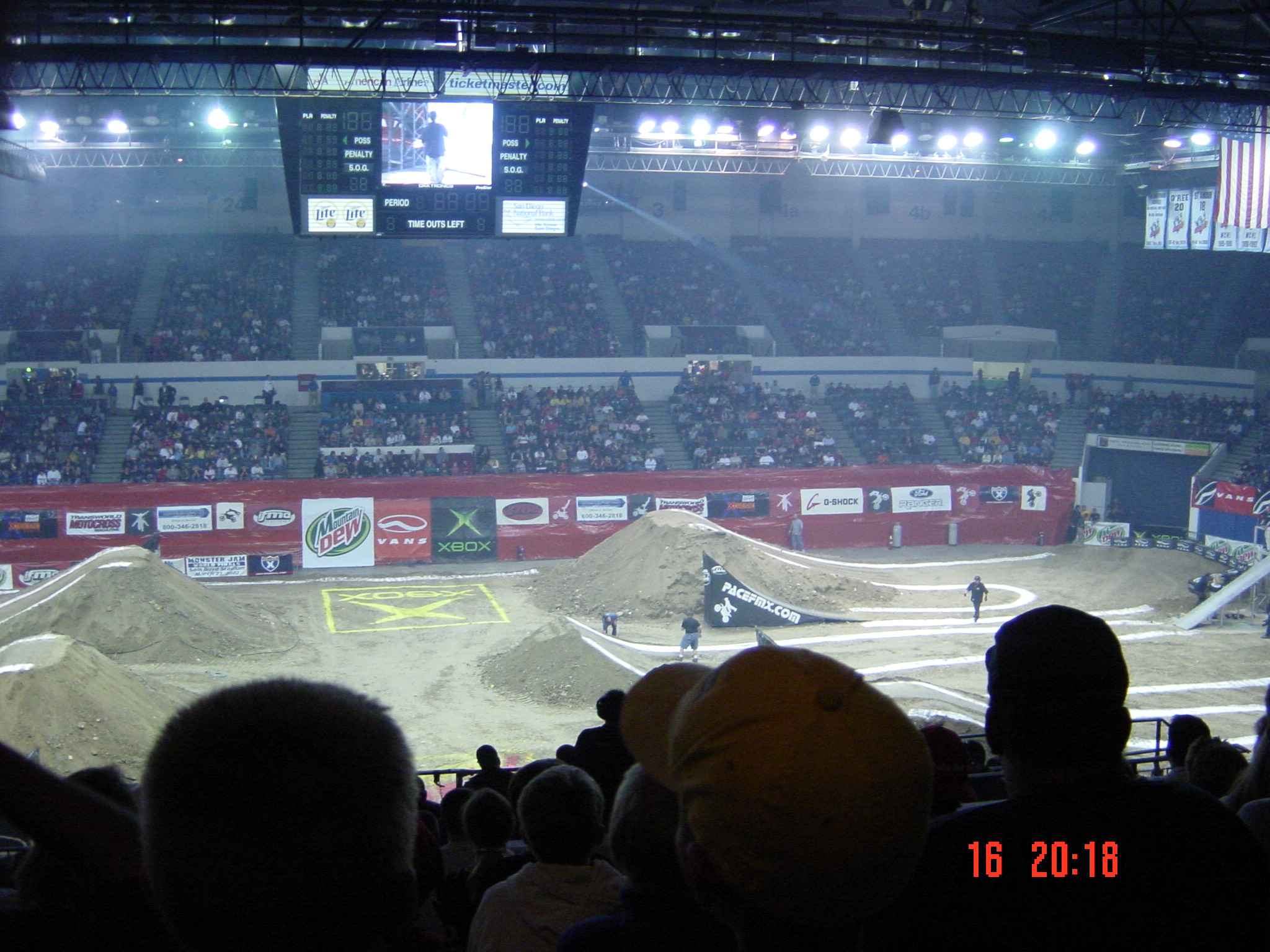 Watching some Monster Trucks and Extreme Dirtbike tricks to get us prepared for our Adventure,