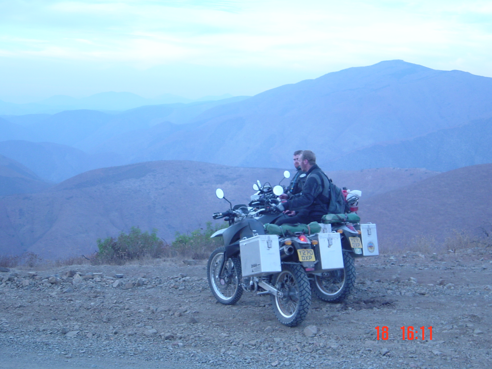 Ok we are on the road, dirt and hills