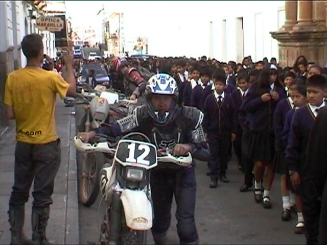 We "schooled" the kids on how to push a motorcycle