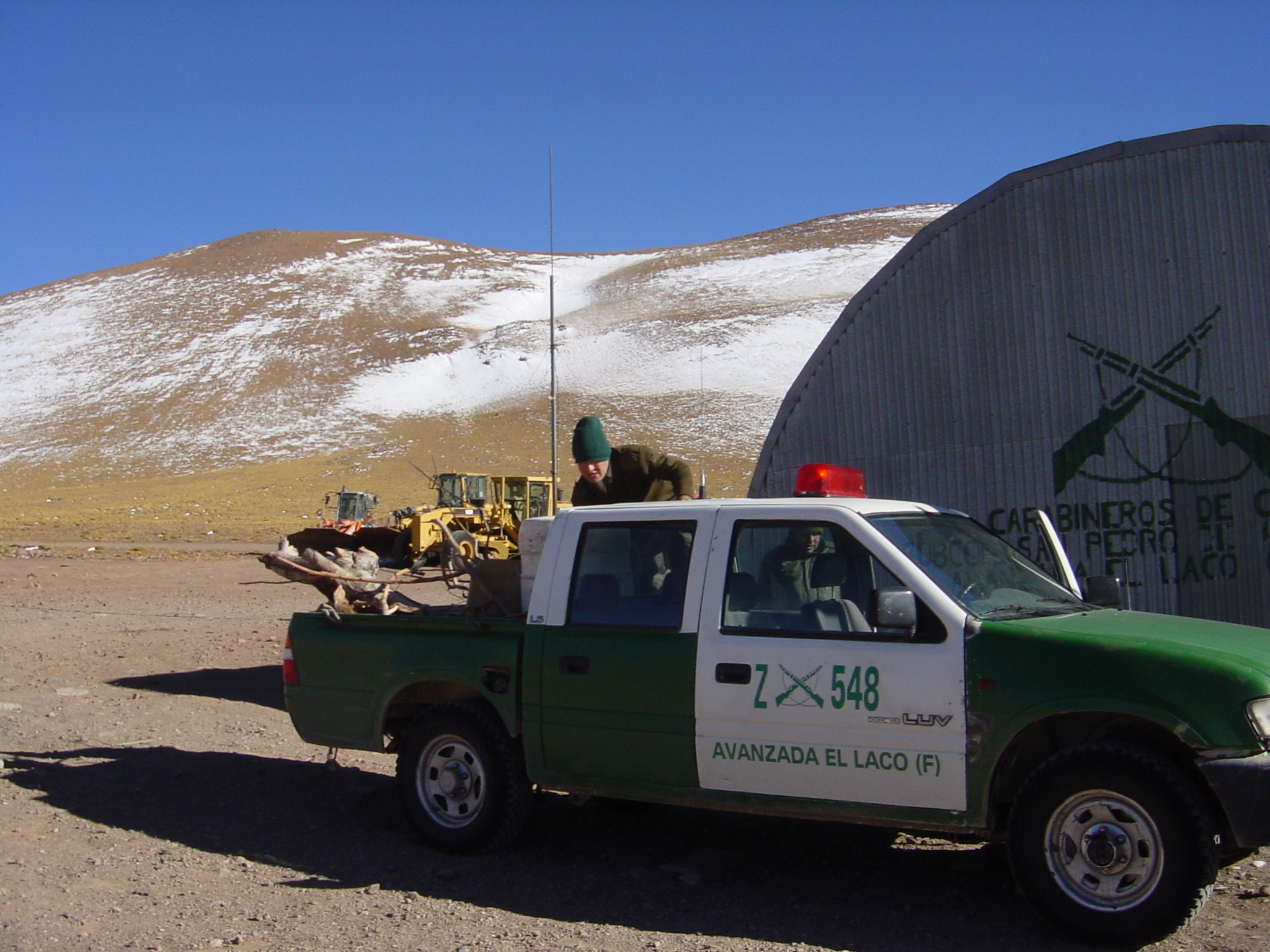 young bloke is letting us go forward, sold us some fuel, we just have to promise to come back if it's too snowy