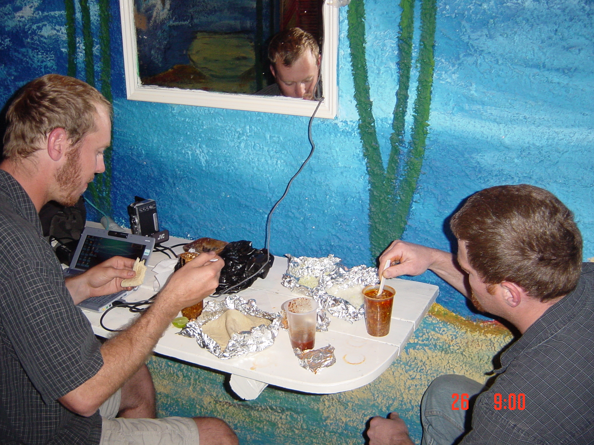 Mexican food was runny in the cup and runny out our backends.... stomachs had not quite adjusted yet.
