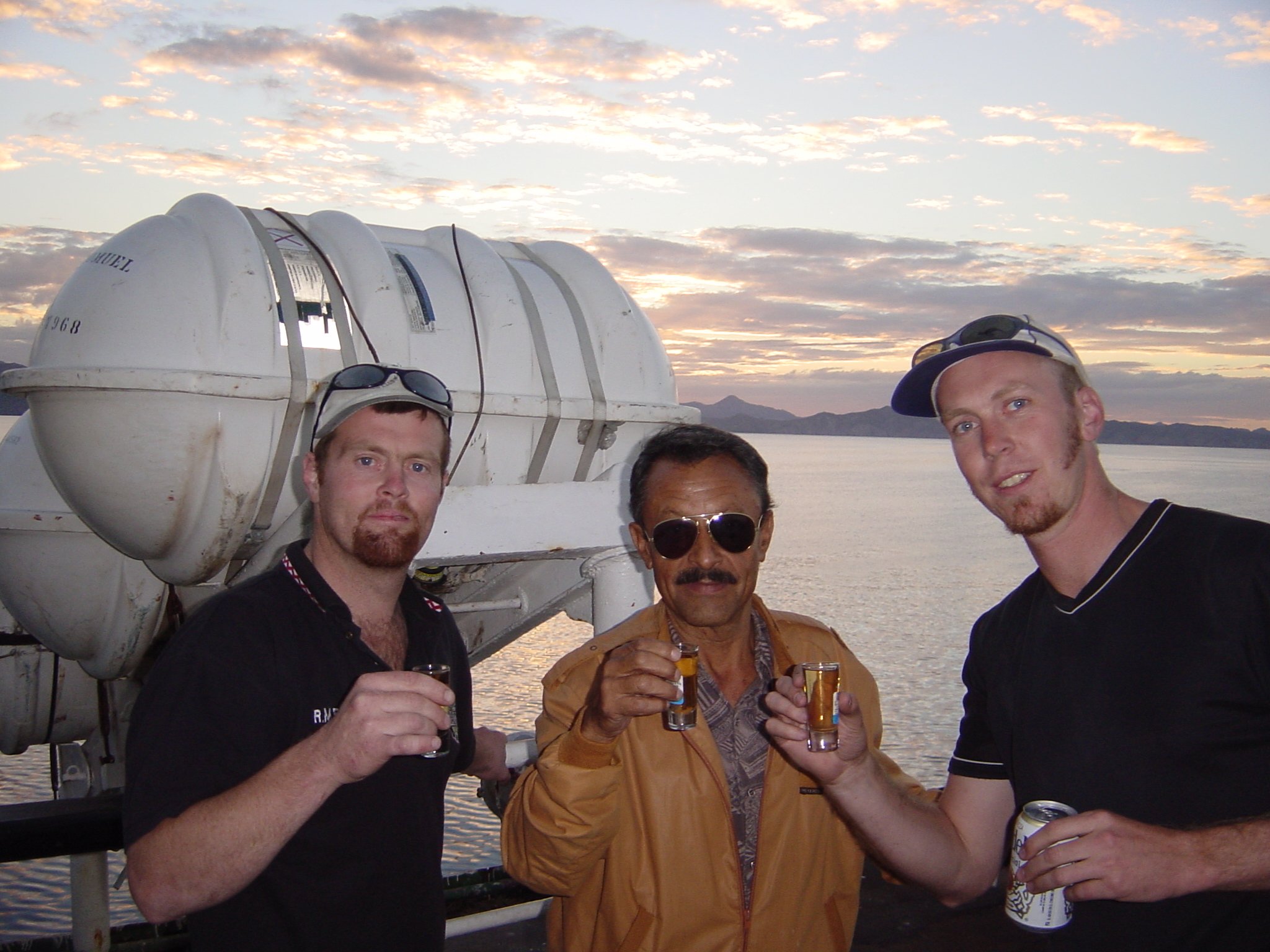 Our man Victor, joining us for a tequila on the ferry.