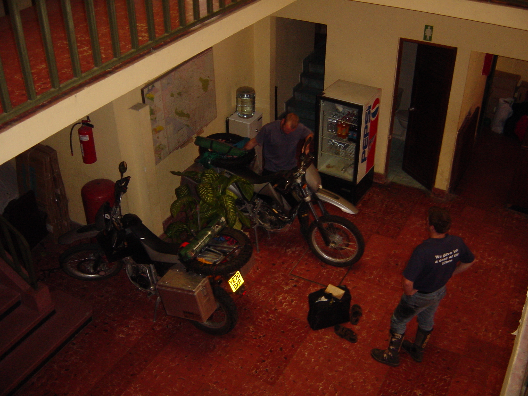Parking at the hotel.