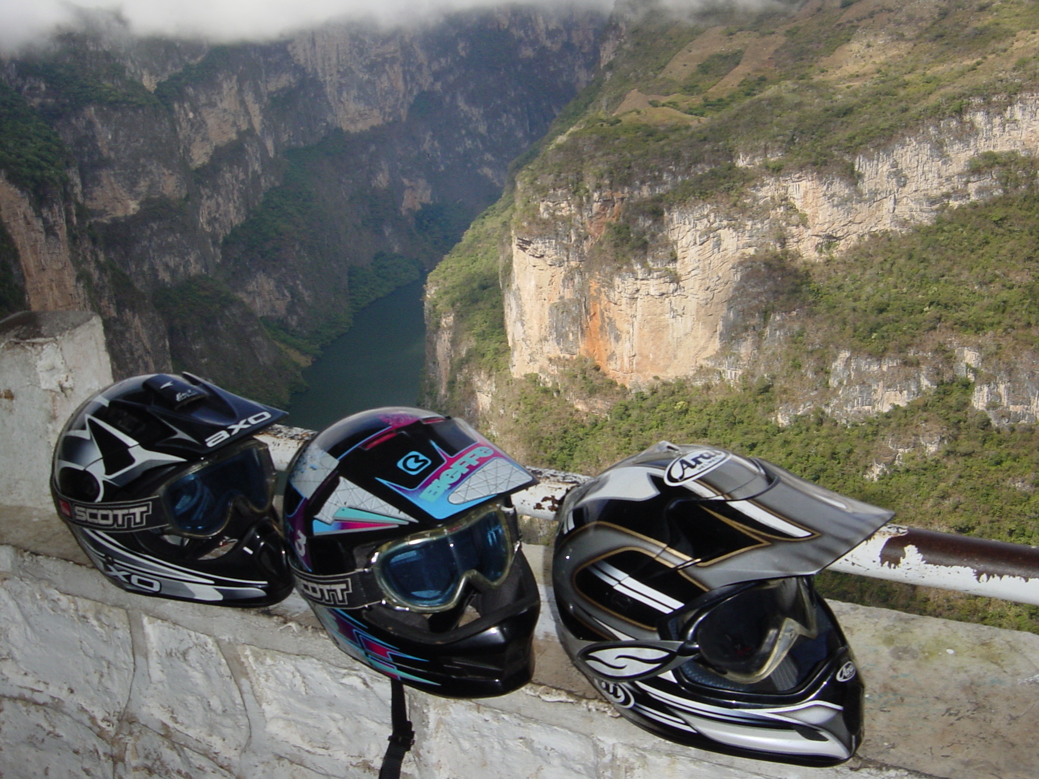 We tried to go one better than the divers at Acapulco - Canon Del Sumidero near Tuxtla Gutierrez.